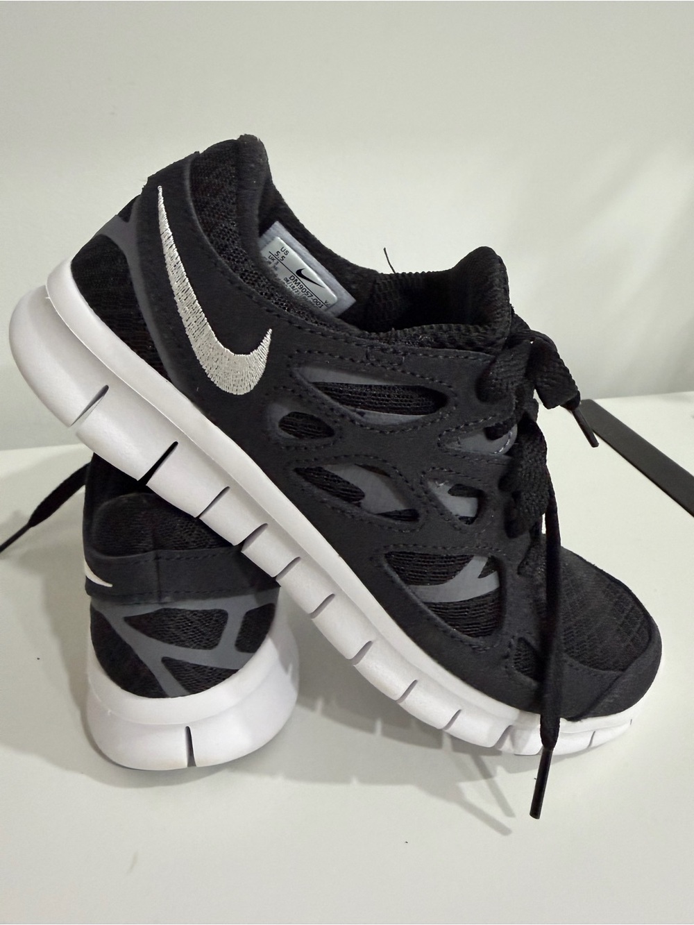 Nike Kids Black and White Athletic Sneakers